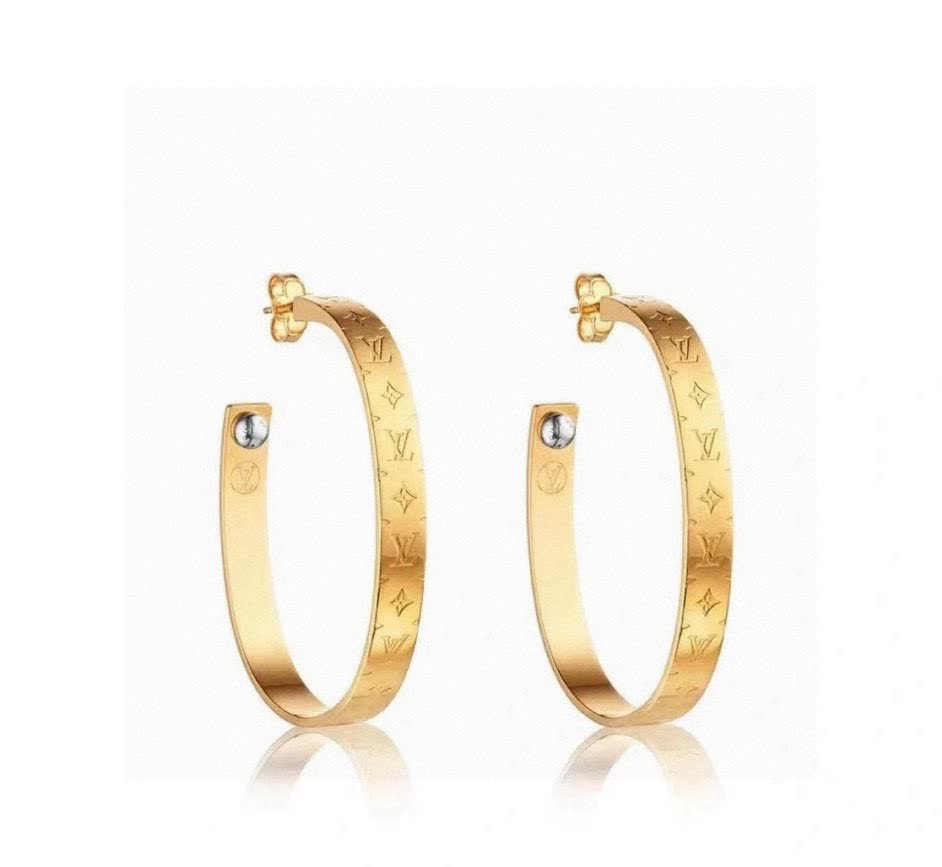 Louis Vuitton Gold Hoop Earrings Louis Vuitton Gold Hoop Earrings